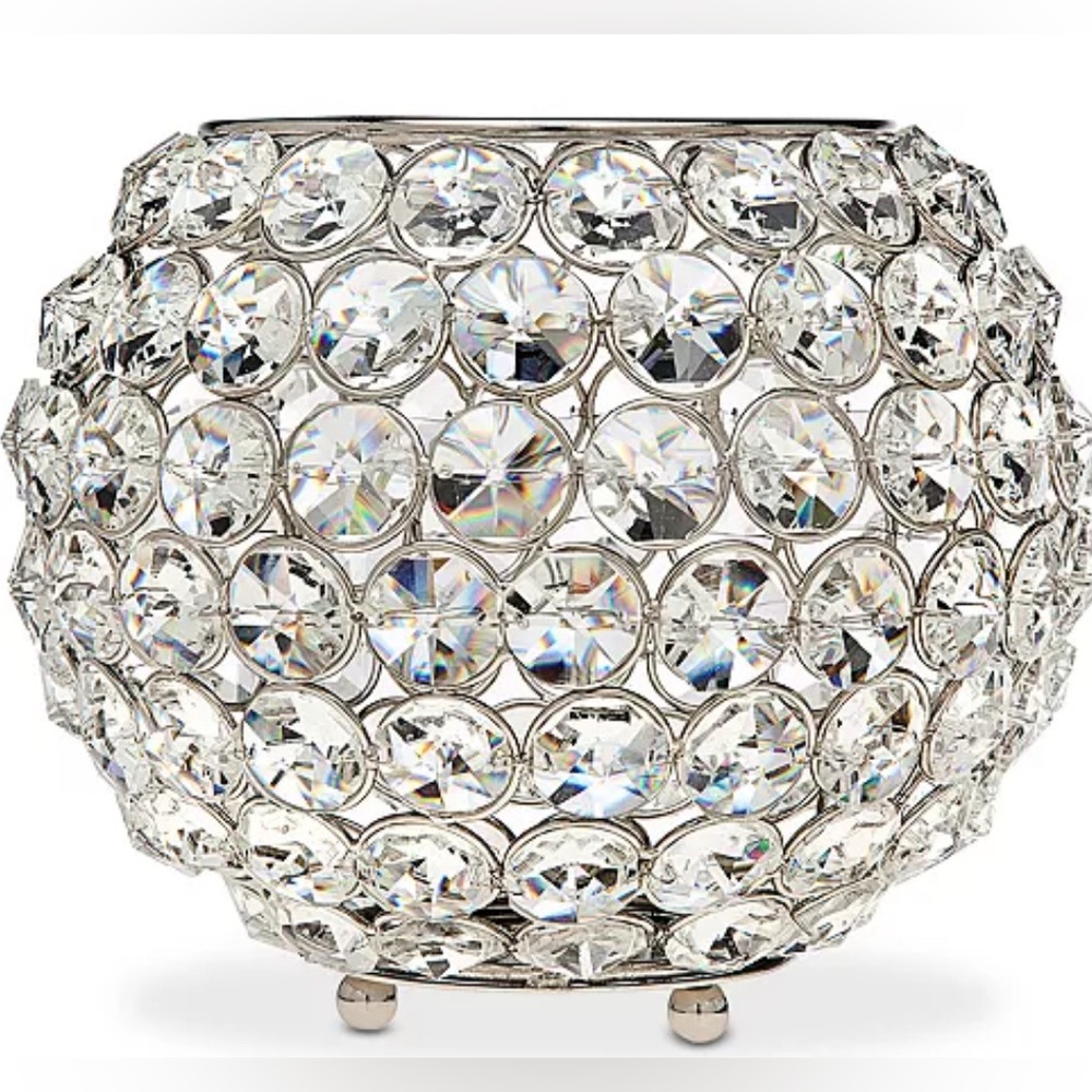 Godinger Glam Ball Tea Lite Holder 8” New in Box